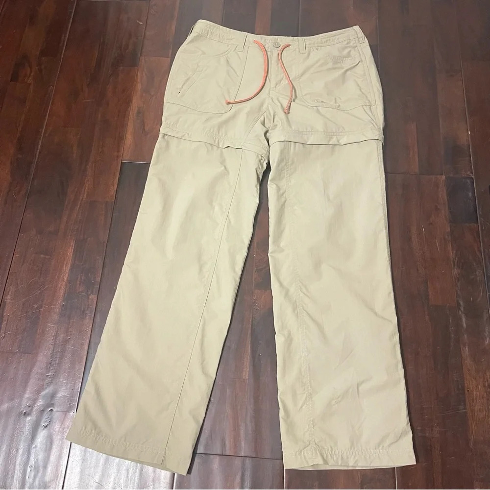 The North Face Women’s Zip On Short Pants Convertible Nylon Tan Size 10